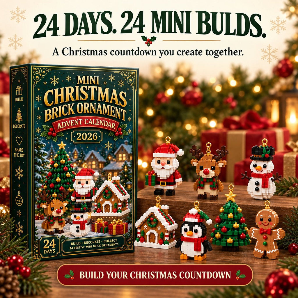 Weihnachts-Bausteine-Adventskalender 2026 - 24 Mini-Bausteinornamente