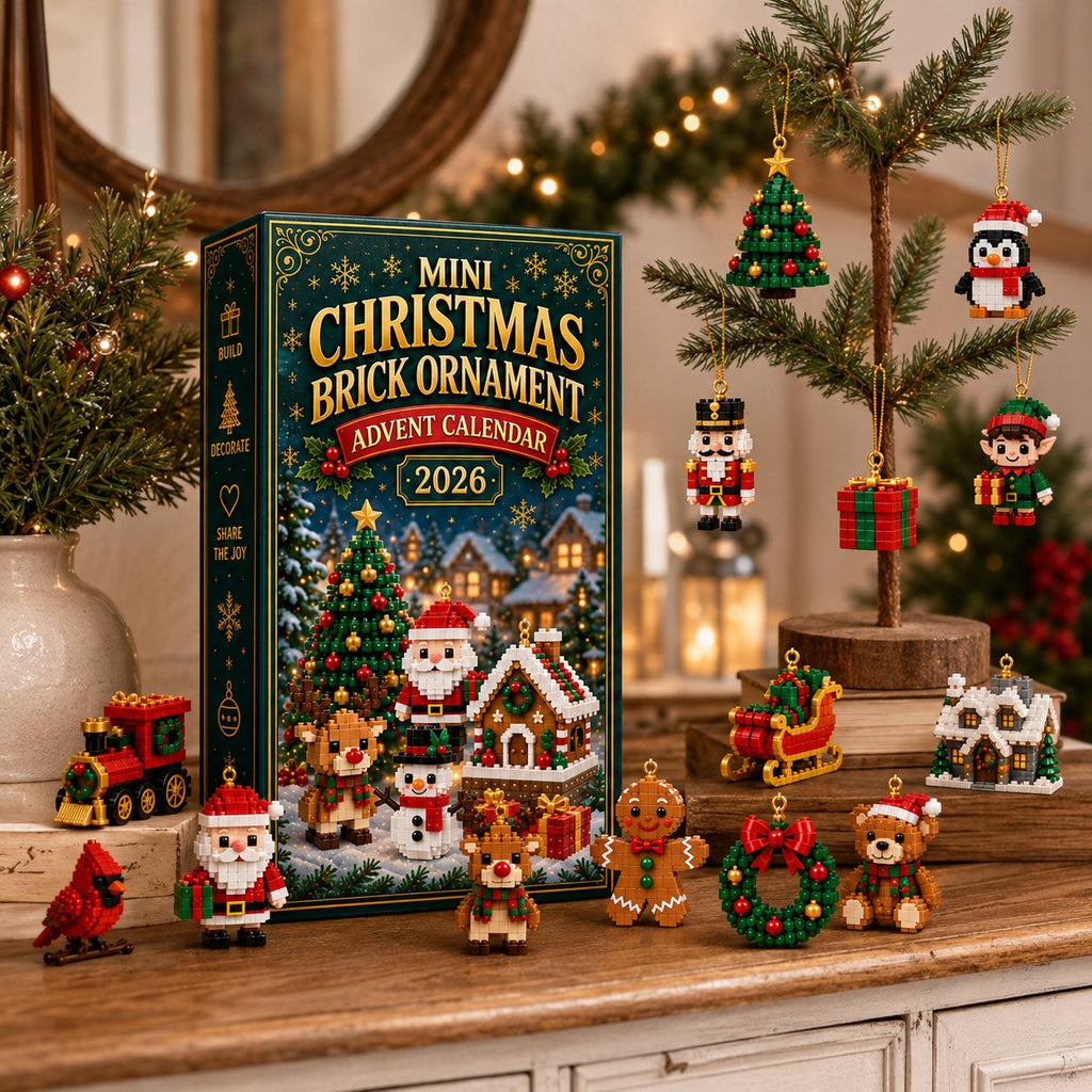 Weihnachts-Bausteine-Adventskalender 2026 - 24 Mini-Bausteinornamente