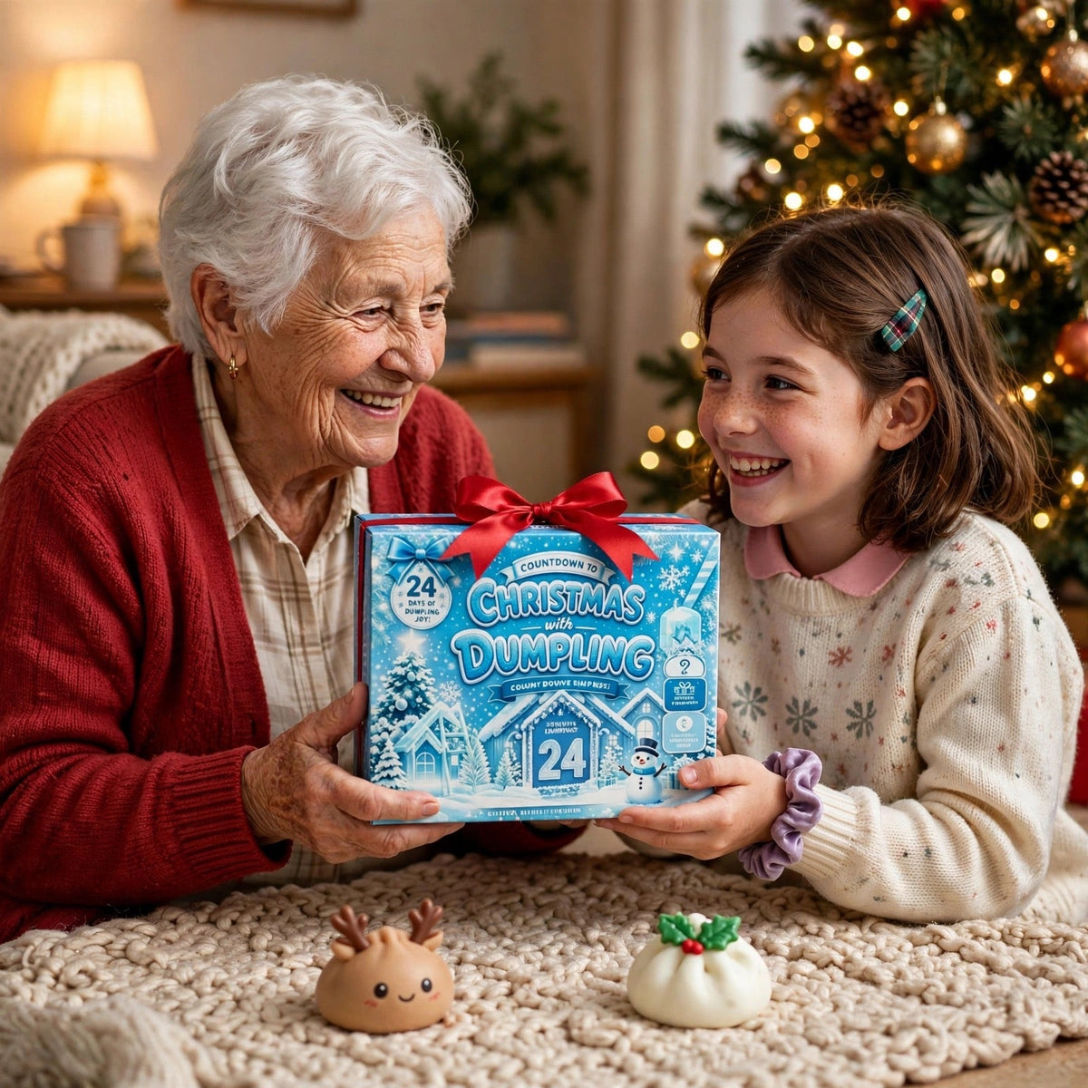 Weihnachts-Dumpling-Squishy-Adventskalender 2026 - 24 Slow-Rise-Squishies