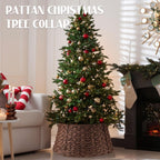 Weihnachtsbaumkragen aus geflochtenem Rattan - Rattan-Weihnachtsbaumfuss-Abdeckung