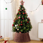 Weihnachtsbaumkragen aus geflochtenem Rattan - Rattan-Weihnachtsbaumfuss-Abdeckung