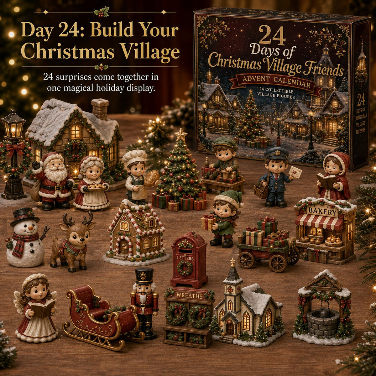 Weihnachtsdorf-Freunde-Adventskalender - 24 Miniaturen für Ihr eigenes Weihnachtsdorf