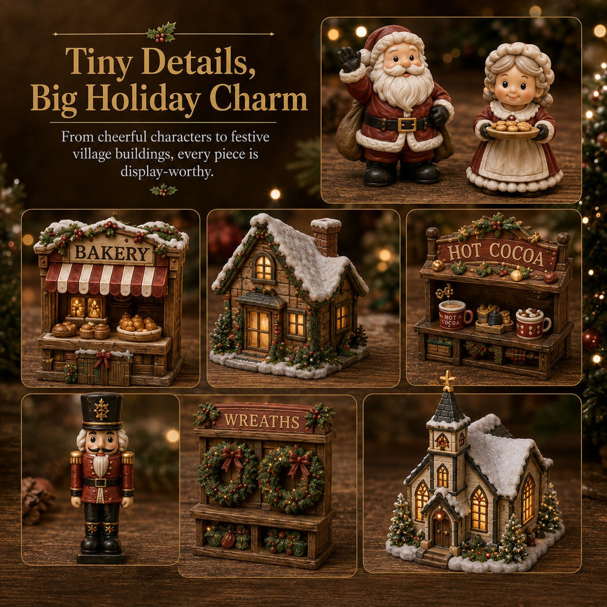 Weihnachtsdorf-Freunde-Adventskalender - 24 Miniaturen für Ihr eigenes Weihnachtsdorf