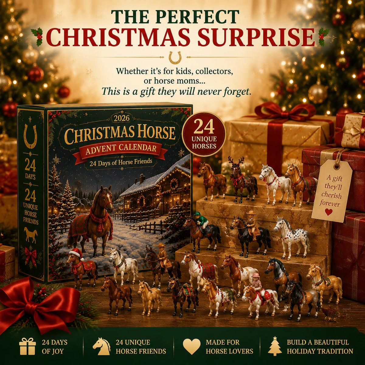 Weihnachtspferde Adventskalender 2026 – 24 Pferdefreunde