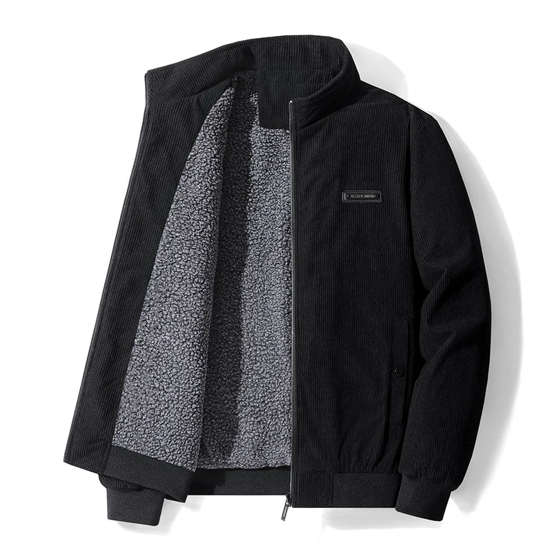 Gefütterte Cord Bomberjacke Herren – Ansicht 4