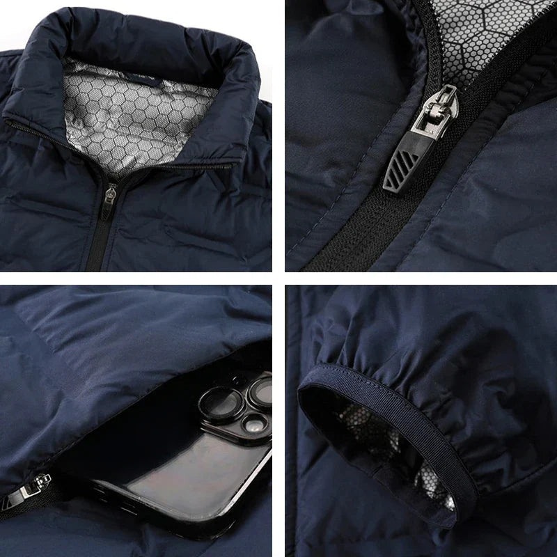 Steppjacke Herren mit Stehkragen – Ansicht 8