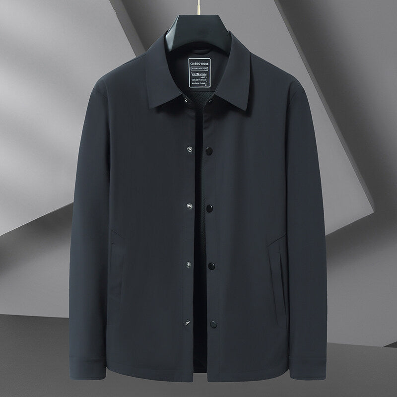 Herrenjacke mit Druckknöpfen und Kragen – Ansicht 3