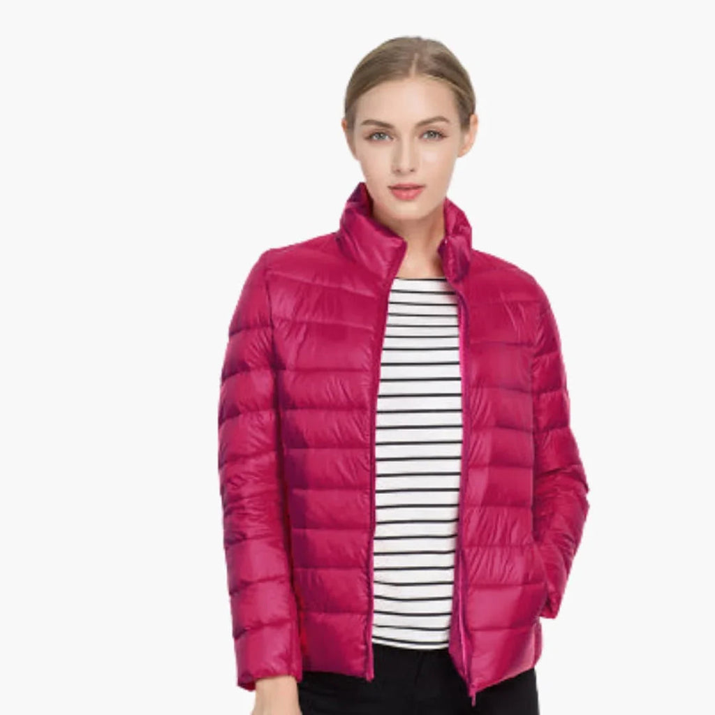 Kurze Steppjacke Damen mit Stehkragen – Ansicht 5