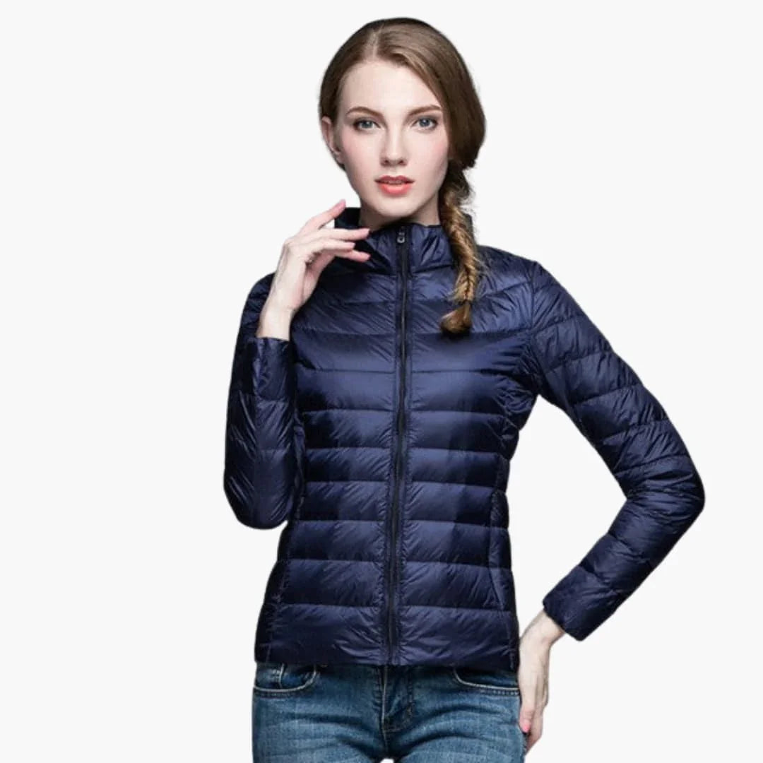 Kurze Steppjacke Damen mit Stehkragen – Ansicht 6