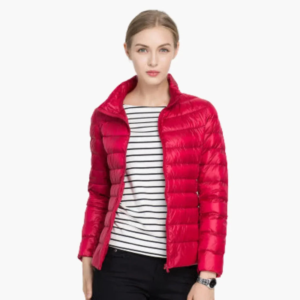 Kurze Steppjacke Damen mit Stehkragen – Ansicht 9