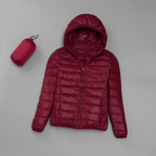 Leichte Steppjacke Damen mit Kapuze – Ansicht 3