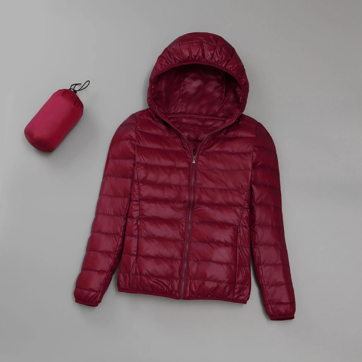 Leichte Steppjacke Damen mit Kapuze – Ansicht 3