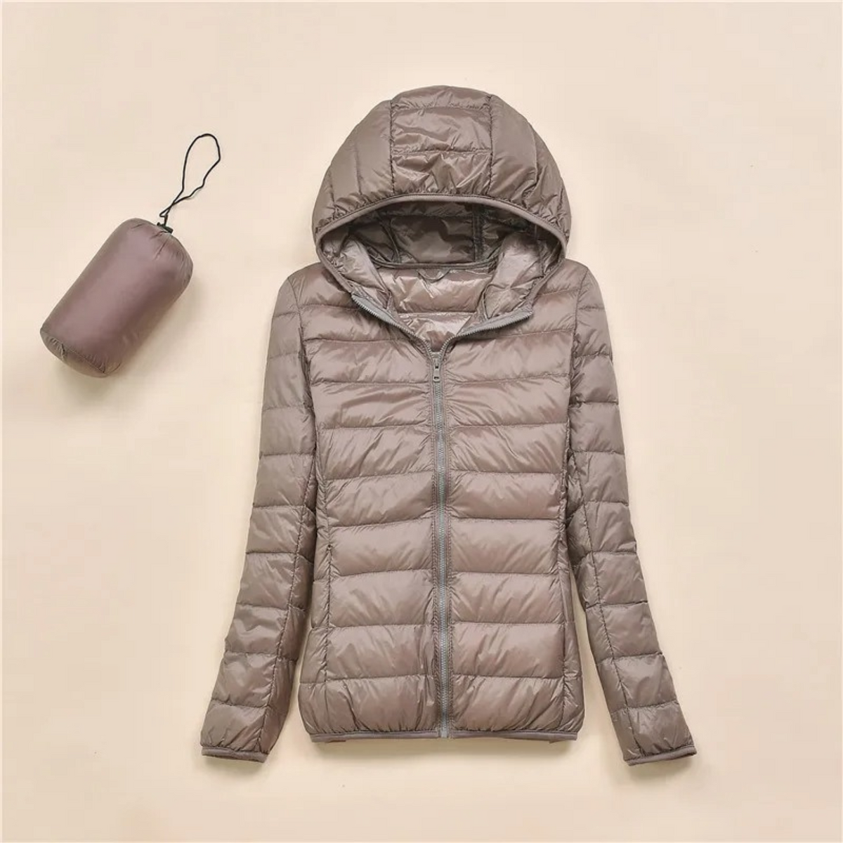Leichte Steppjacke Damen mit Kapuze – Ansicht 6