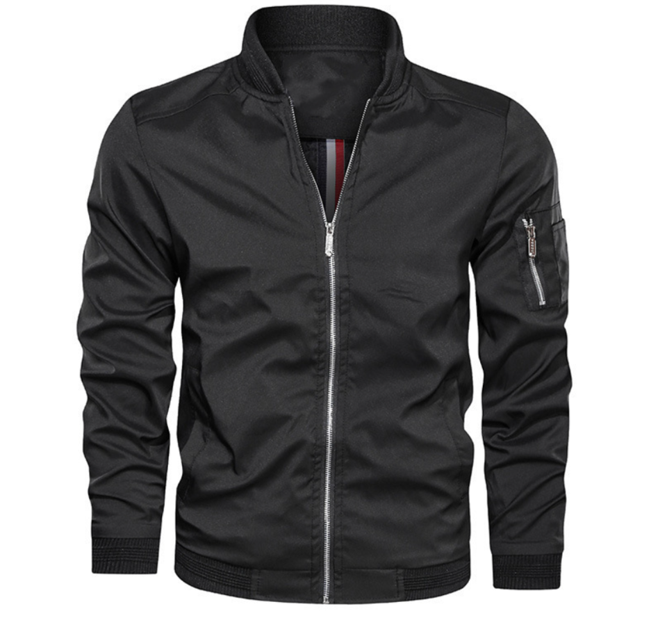 Slim Fit Bomberjacke Herren – Ansicht 1
