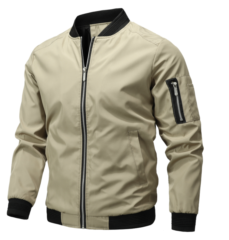 Slim Fit Bomberjacke Herren – Ansicht 2