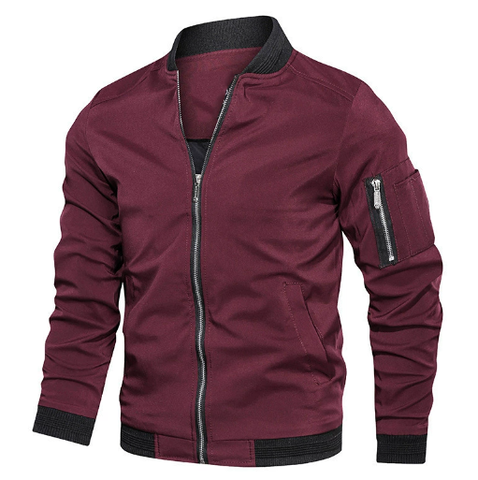 Slim Fit Bomberjacke Herren – Ansicht 3