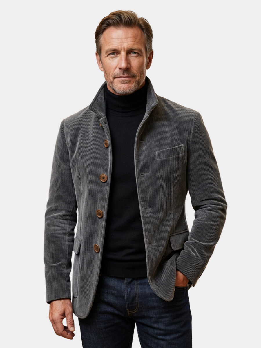 Cordjacke Herren mit Knöpfen – Ansicht 2