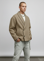 Kurze Herrenjacke mit Schalkragen – Ansicht 3