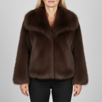 Kurze Jacke Damen mit breitem Kragen – Ansicht 2