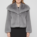 Kurze Jacke Damen mit breitem Kragen – Ansicht 5
