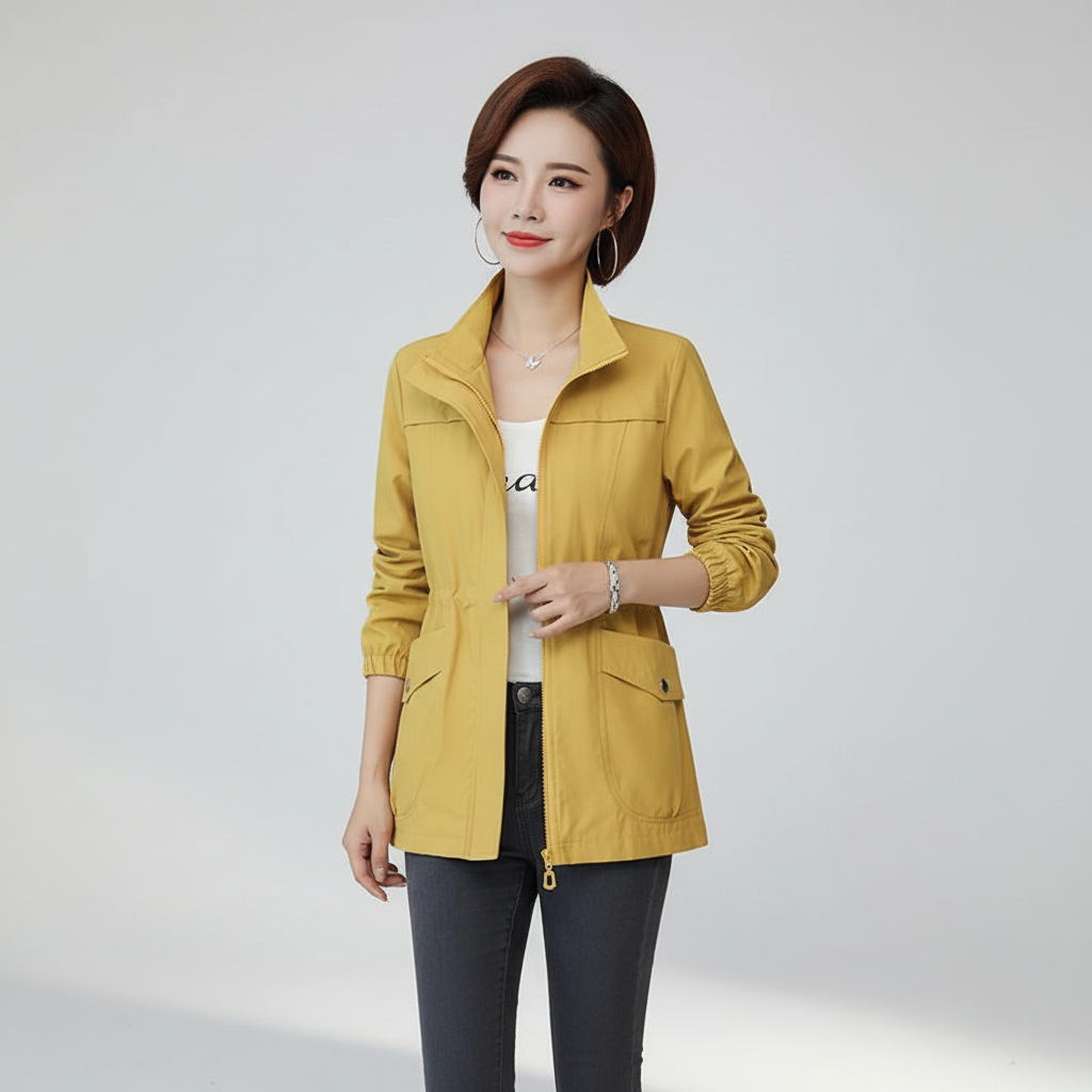Leichte Übergangsjacke Damen mit Stehkragen – Ansicht 7
