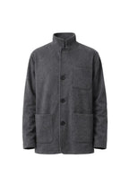 Herrenjacke grau mit Stehkragen – Ansicht 1