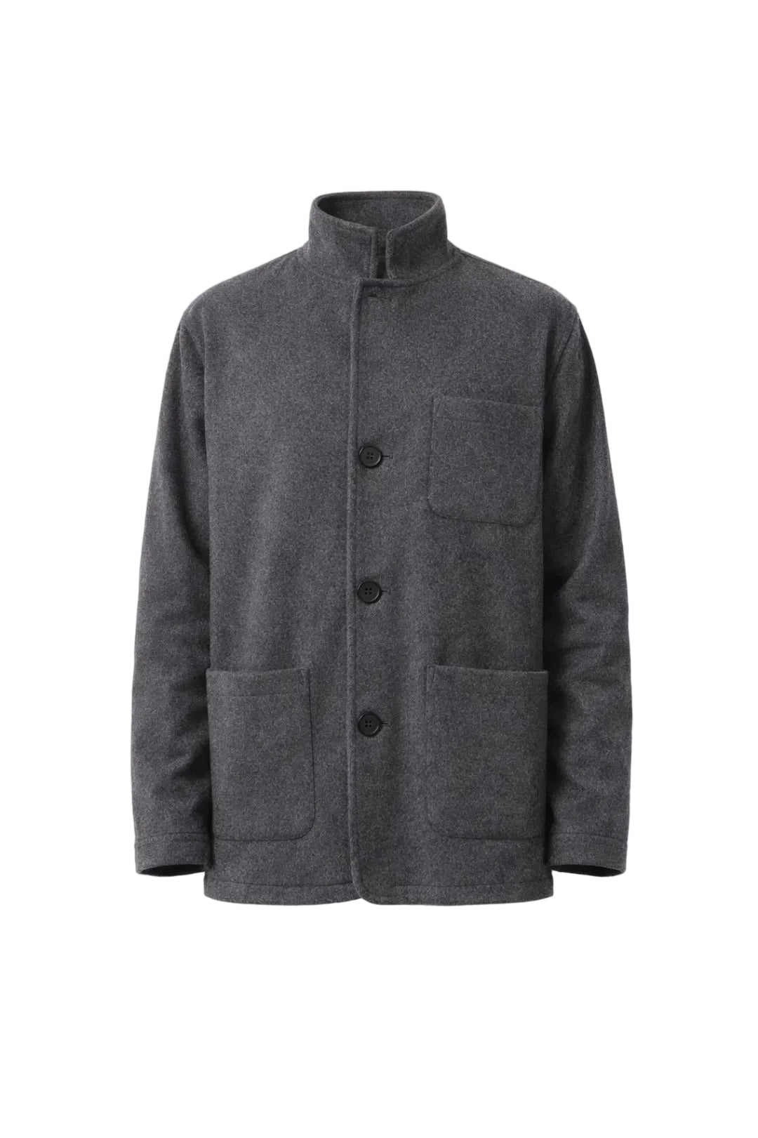 Herrenjacke grau mit Stehkragen – Ansicht 1