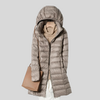 Wintermantel Damen lang mit Kapuze – Ansicht 3