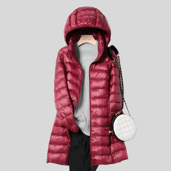 Wintermantel Damen lang mit Kapuze – Ansicht 8