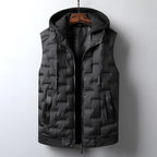 Steppgilet Herren mit Kapuze – Ansicht 2