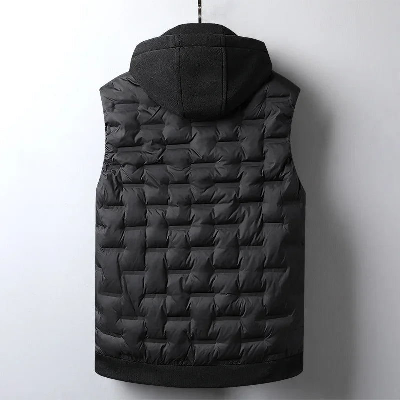 Steppgilet Herren mit Kapuze – Ansicht 3