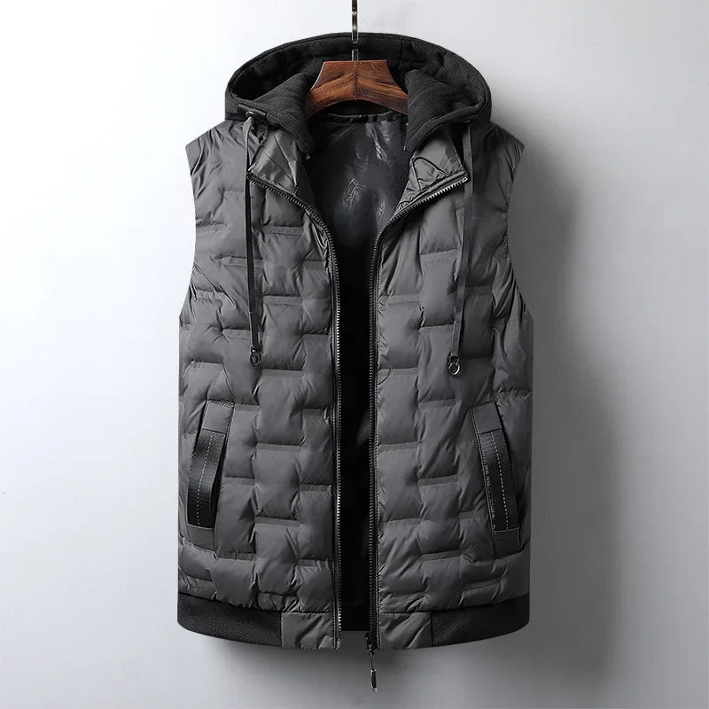 Steppgilet Herren mit Kapuze – Ansicht 5