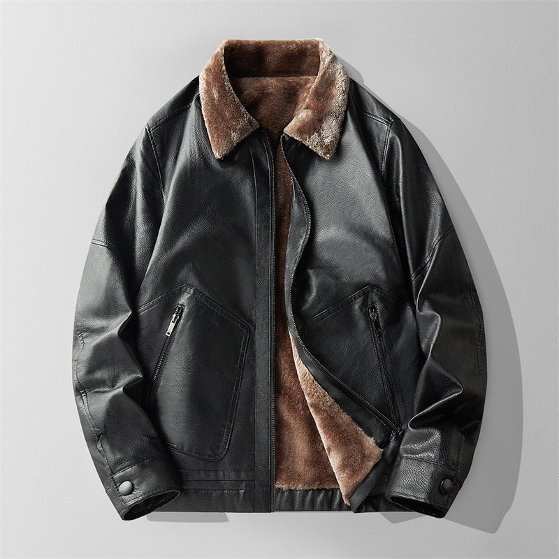 Herrenjacke mit Fellkragen – Ansicht 2