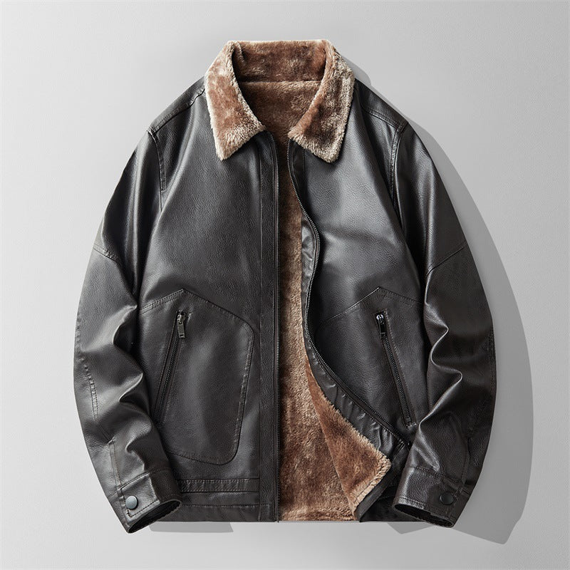 Herrenjacke mit Fellkragen – Ansicht 4