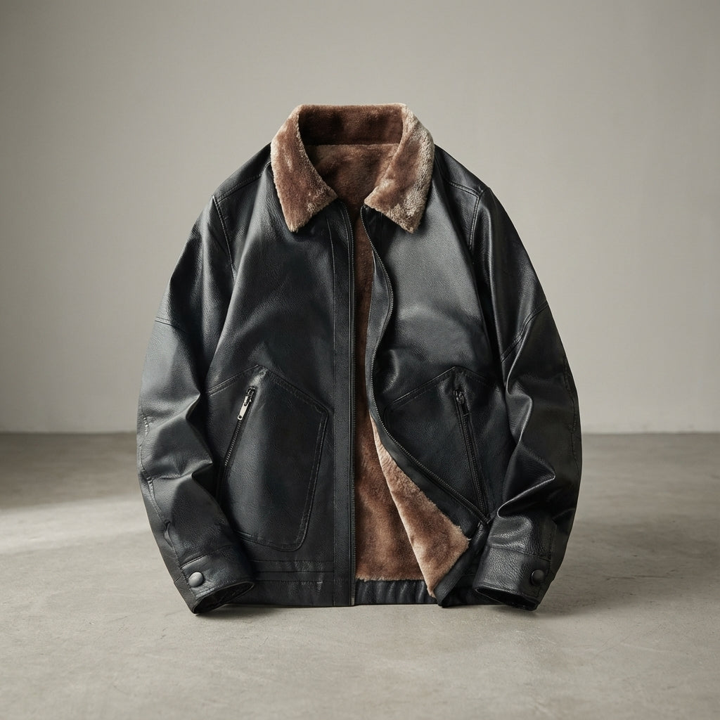 Herrenjacke mit Fellkragen – Ansicht 8