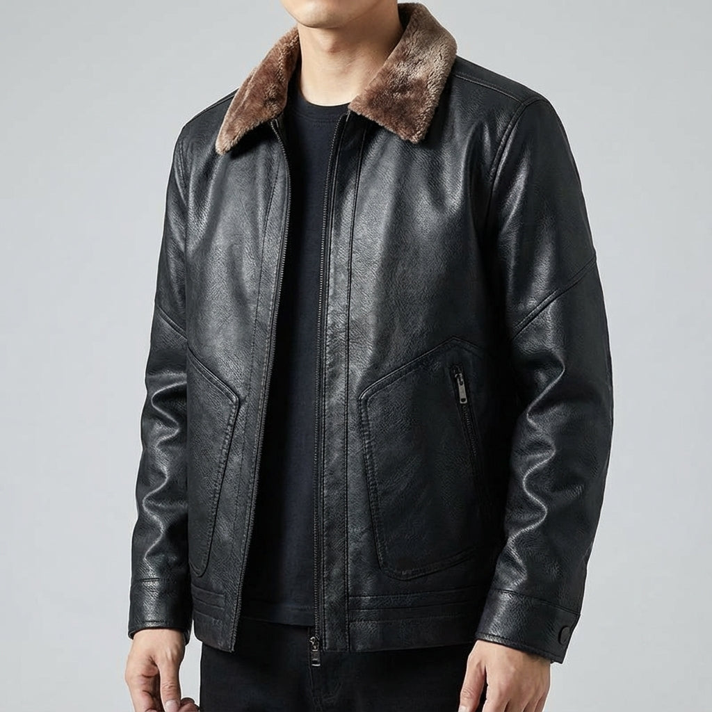 Herrenjacke mit Fellkragen – Ansicht 9