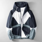 Leichte Kapuzenjacke Herren Colorblock – Ansicht 4