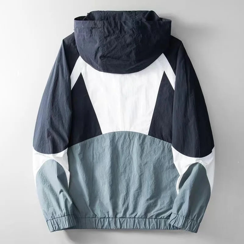 Leichte Kapuzenjacke Herren Colorblock – Ansicht 5