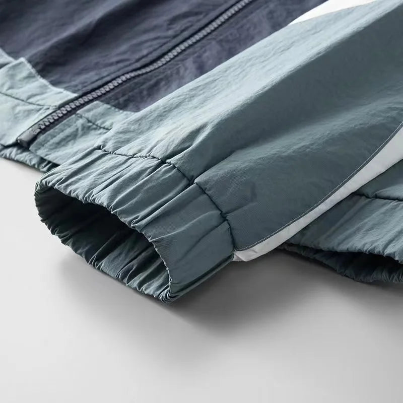 Leichte Kapuzenjacke Herren Colorblock – Ansicht 7