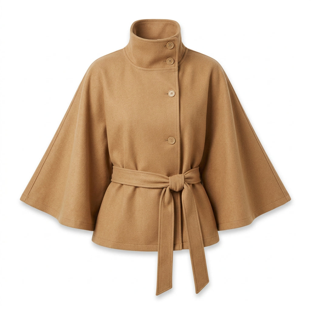 Cape Mantel Damen mit Gürtel – Ansicht 1