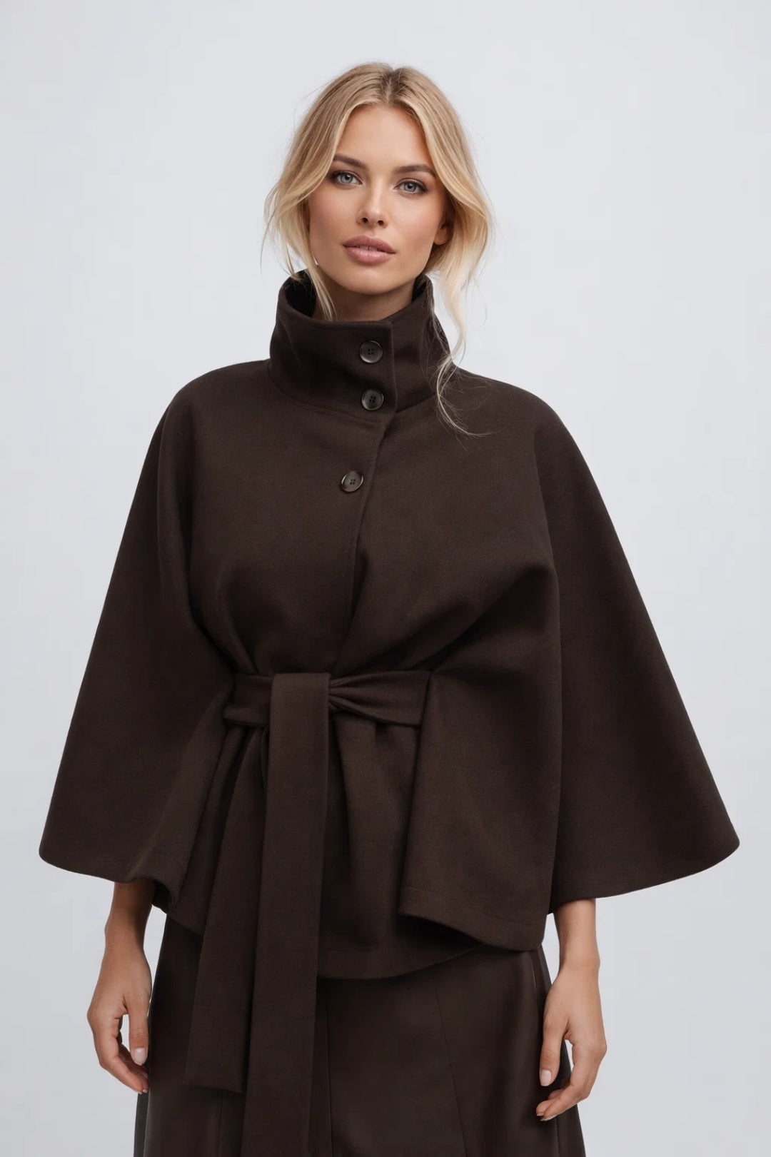 Cape Mantel Damen mit Gürtel – Ansicht 4