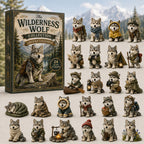 Wolf Adventskalender 2026 - 24 Acryl-Wolfsanhänger
