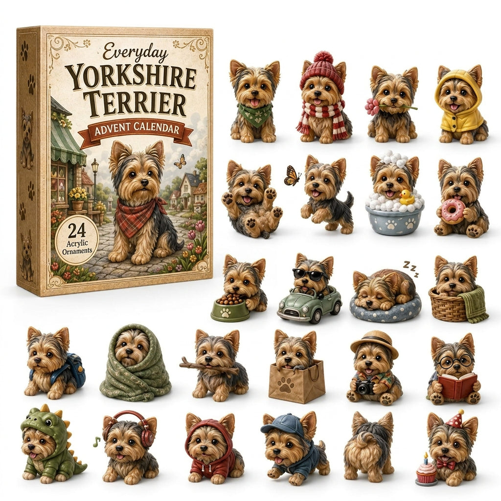 Yorkshire Terrier Adventskalender 2026 – 24 Yorkie-Anhänger