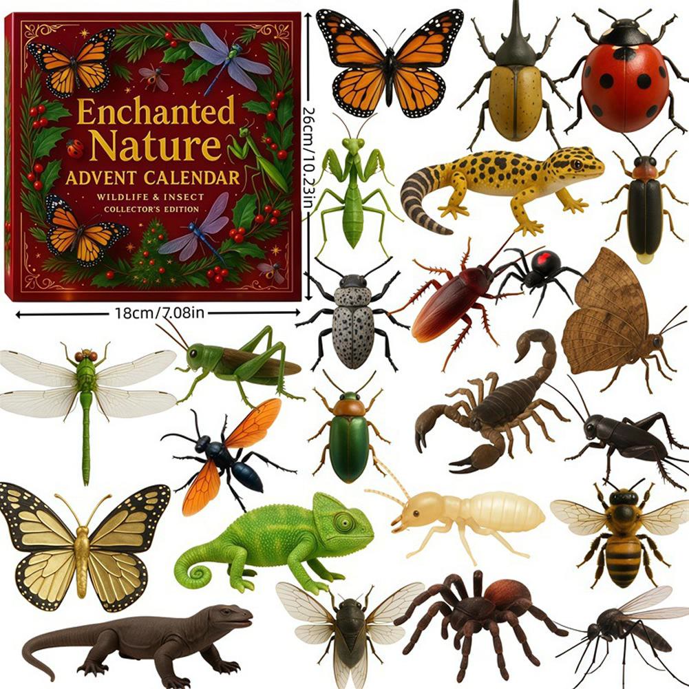 Zauberhafte-Natur-Adventskalender 2026 – 24 Tier- und Insektenanhänger