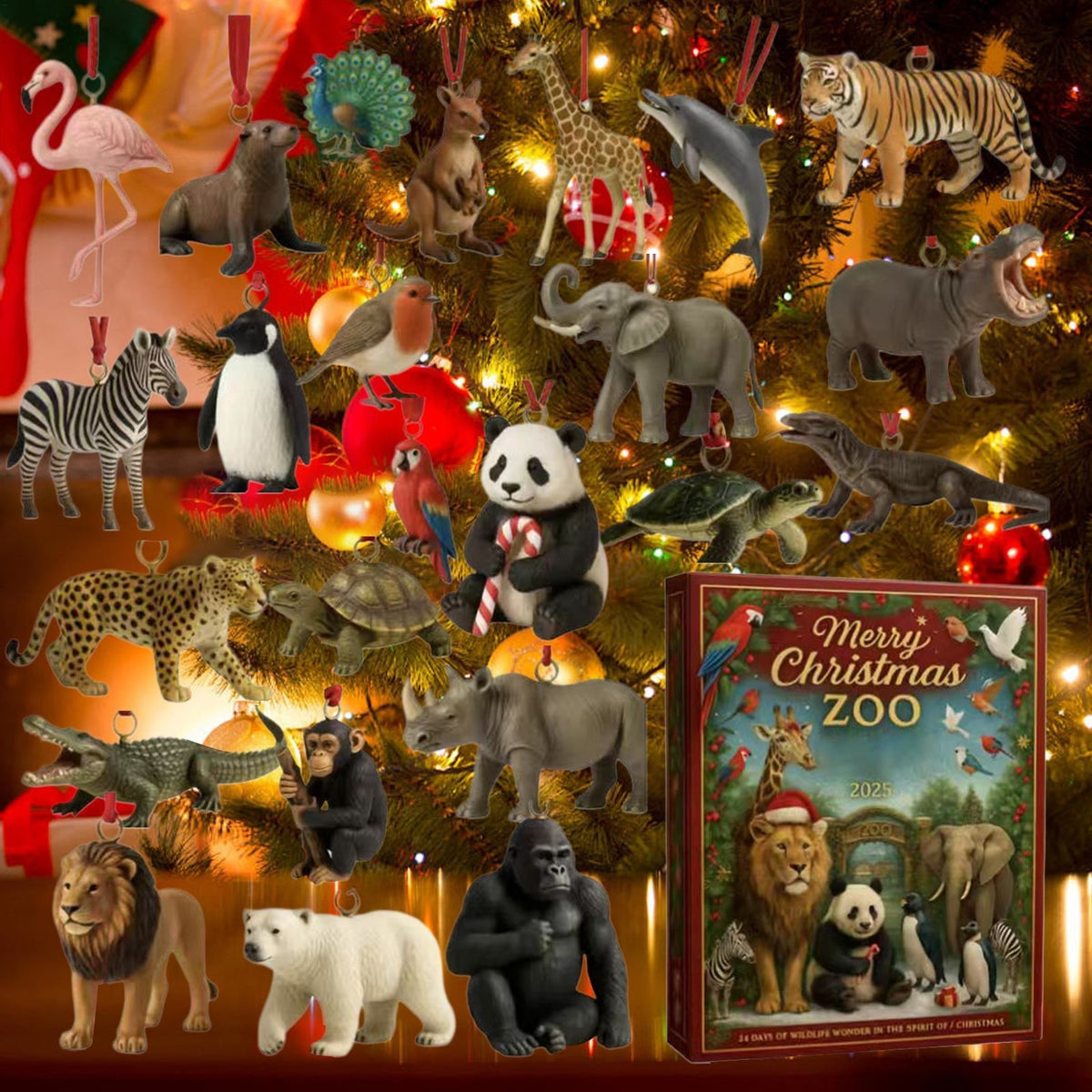 Zootiere-Adventskalender 2026 – 24 Tieranhänger